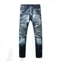 balmain jeans slim nouveaux styles blue wash